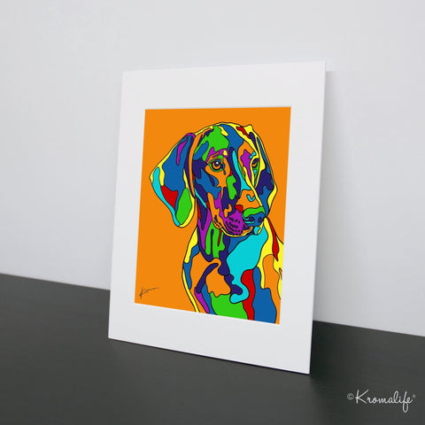 Vizsla Matted Art Print  | USA Made Giclée Print | Vizsla Wall Art | Unique Gift for Dog Lovers