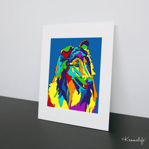 Collie Matted Art Print  | USA Made Giclée Print | Collie Wall Art | Unique Gift for Dog Lovers