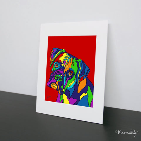 Boxer Matted Art Print  | USA Made Giclée Print | Boxer Wall Art | Unique Gift for Boxer Dog Lovers