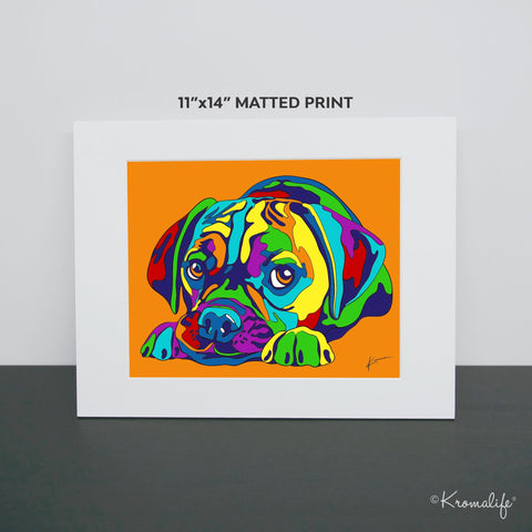 Cute Puppy Art Print  | USA Made Giclée Print | Puppy Wall Art | Unique Gift for Dog Lovers