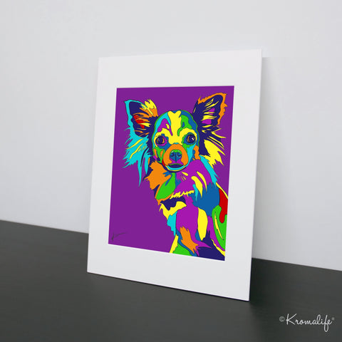 Chihuahua Matted Art Print | USA Made Giclée Print | Chihuahua Wall Art | Unique Gift for Chihuahua Lovers