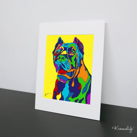 Cane Corso Matted Art Print  | USA Made Giclée Print | Cane Corso Dog Wall Art | Cane Corso Gifts